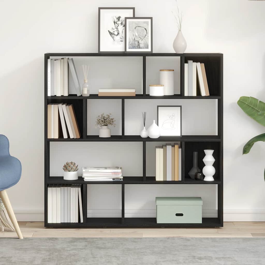 Libreria/Divisorio Rovere Nero 105x24x102 cm