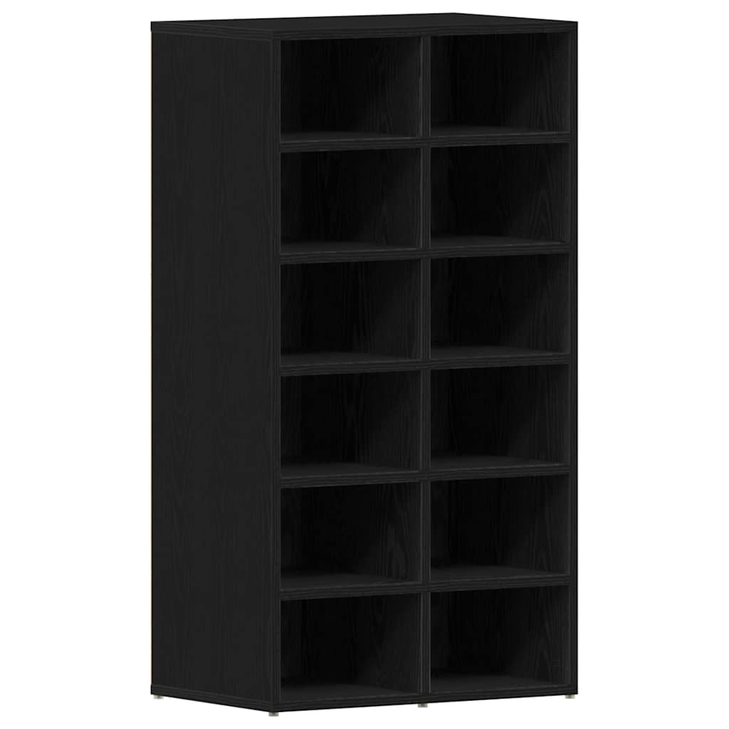 Scarpiera Rovere Nero 54x34x100,5 cm in Legno Multistrato