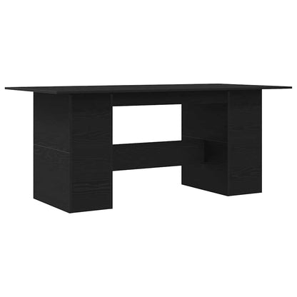 Tavolo da Pranzo Rovere Nero 180x90x76 cm Legno Multistrato