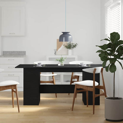 Tavolo da Pranzo Rovere Nero 180x90x76 cm Legno Multistrato