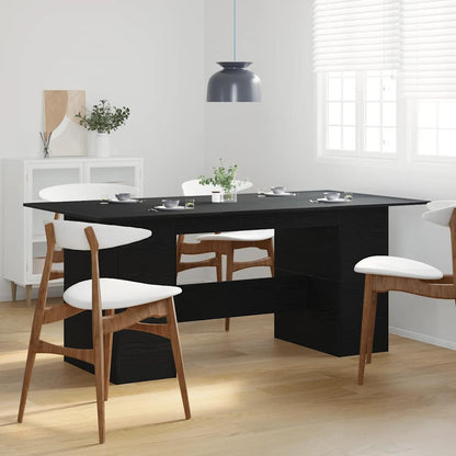 Tavolo da Pranzo Rovere Nero 180x90x76 cm Legno Multistrato