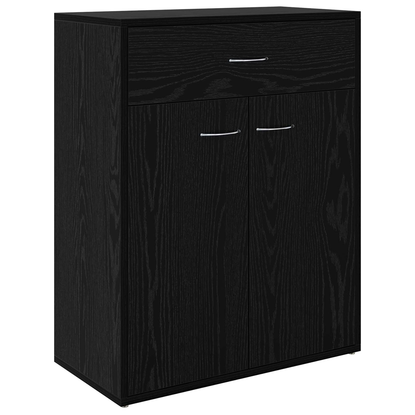 Credenza Rovere Nero 60 x 30 x 75 cm Legno multistrato