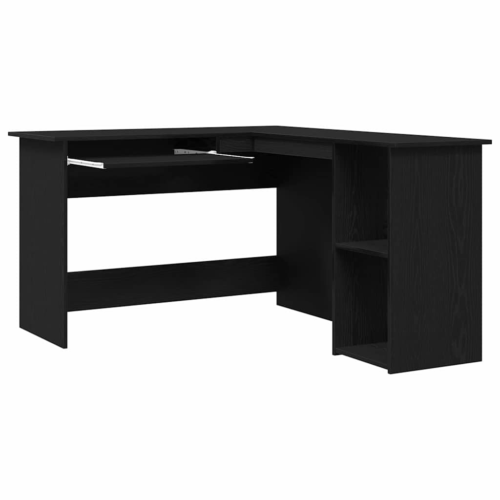 Scrivania ad angolo Rovere Nero 120 x 140 x 75 cm