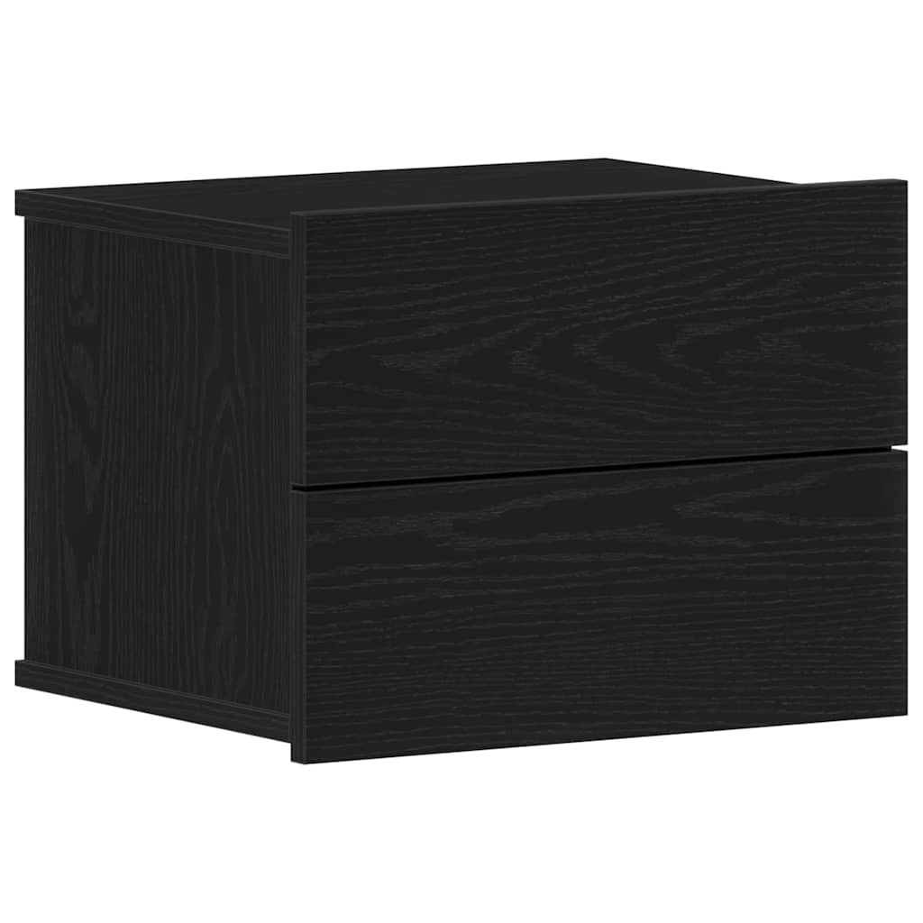Armadio da Notte Rovere Nero 40 x 30 x 30 cm Legno multistrato