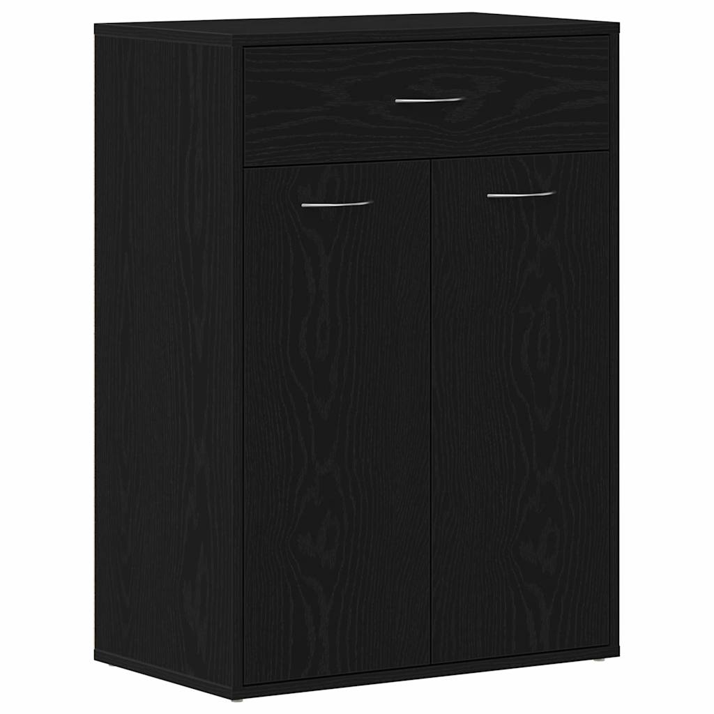 Scarpiera Rovere Nero 60 x 35 x 84 cm Legno multistrato