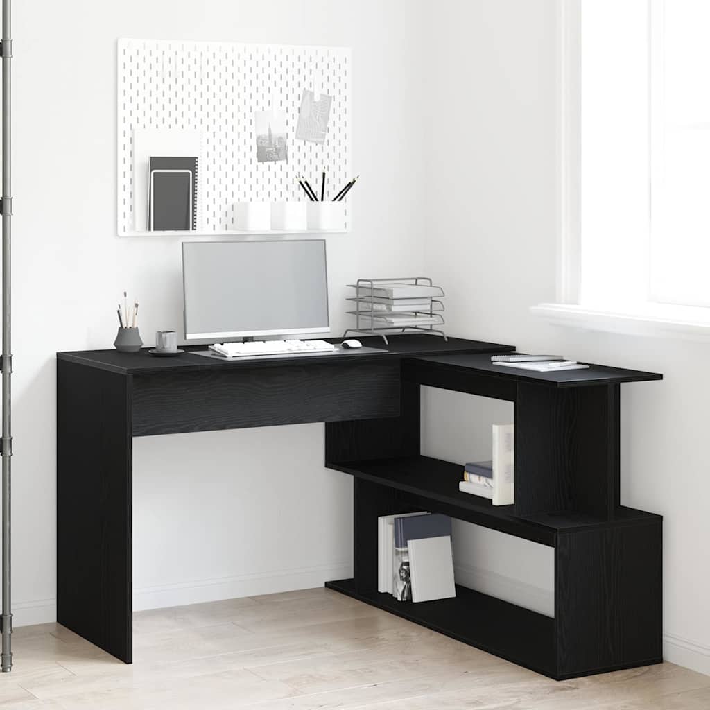 Scrivania Rovere Nero 200 x 50 x 76 cm Legno multistrato