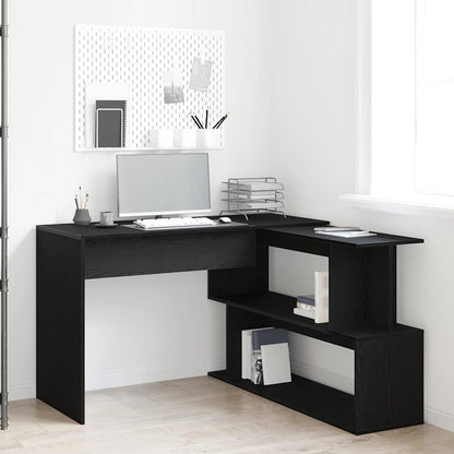 Scrivania Rovere Nero 200 x 50 x 76 cm Legno multistrato