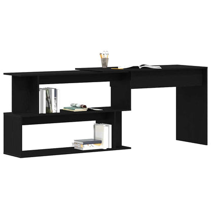 Scrivania Rovere Nero 200 x 50 x 76 cm Legno multistrato