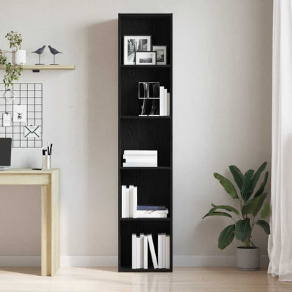 Libreria Rovere Nero 40x30x189 cm in Legno Multistrato
