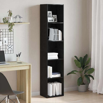 Libreria Rovere Nero 40x30x189 cm in Legno Multistrato