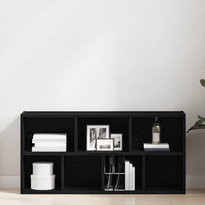 Libreria Rovere Nero 50x25x104 cm in Legno Multistrato