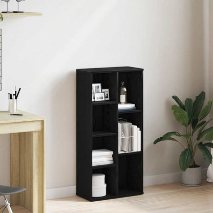 Libreria Rovere Nero 50x25x104 cm in Legno Multistrato