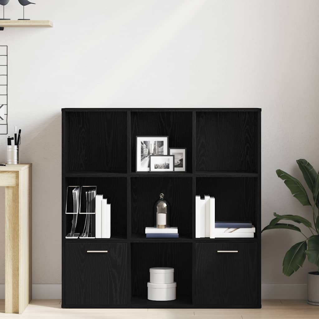 Libreria Rovere Nero 98x29x97,5 cm Legno Multistrato