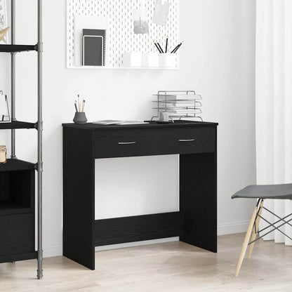 Scrivania Rovere Nero 80 x 40 x 75 cm Legno multistrato