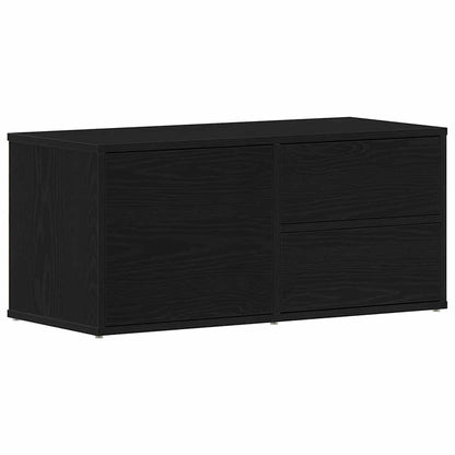Mobile TV Rovere Nero 80 x 34 x 36 cm Legno multistrato