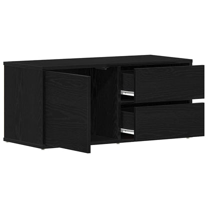 Mobile TV Rovere Nero 80 x 34 x 36 cm Legno multistrato