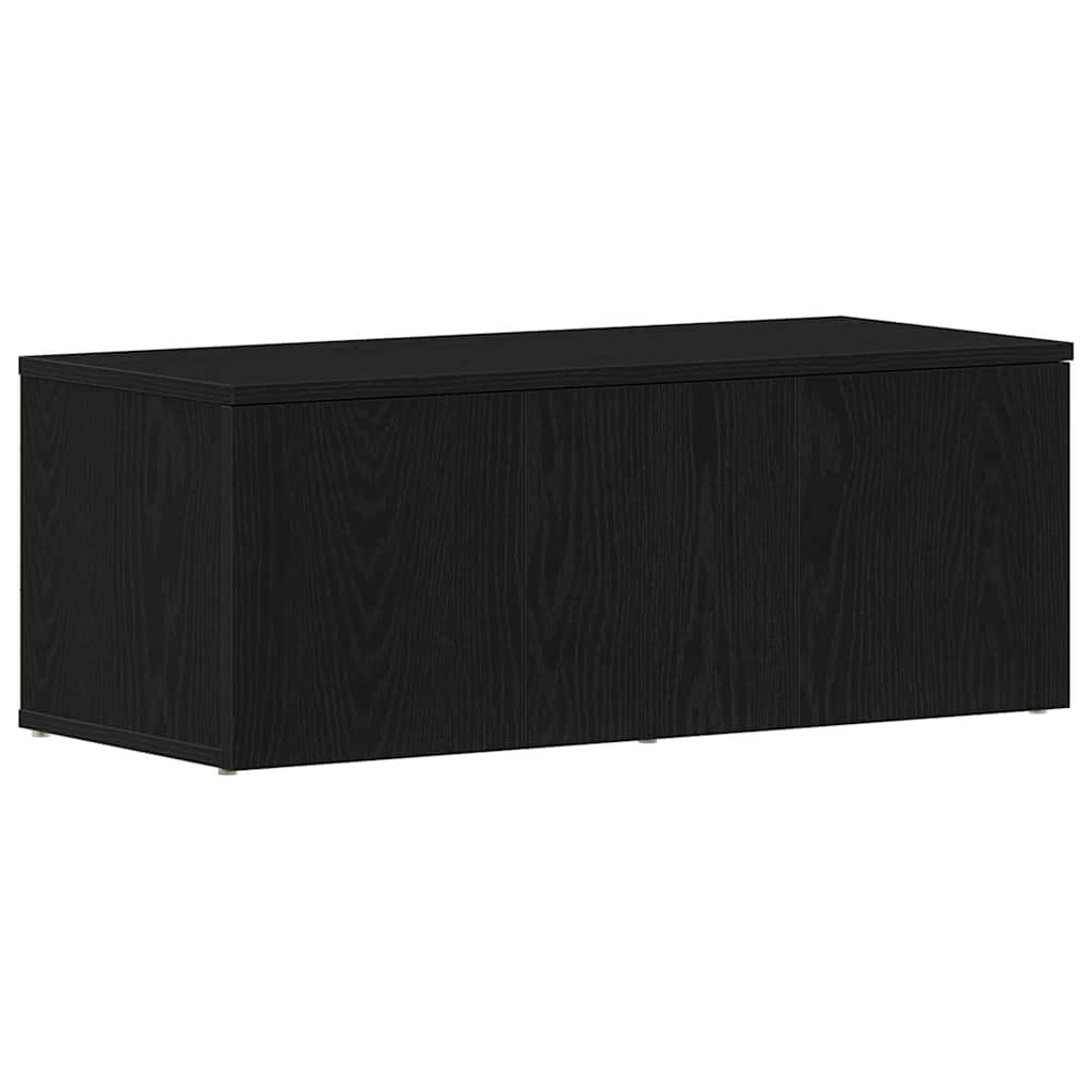 Mobile TV Rovere Nero 80x34x30 cm Legno multistrato