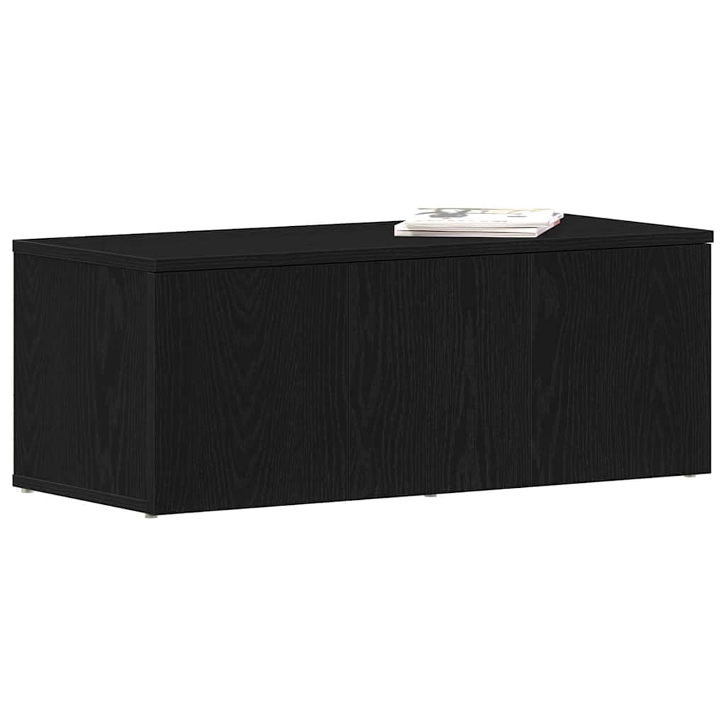 Mobile TV Rovere Nero 80x34x30 cm Legno multistrato
