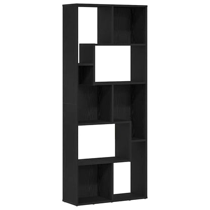 Libreria Rovere Nero 67x24x161 cm in Legno Multistrato