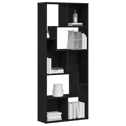 Libreria Rovere Nero 67x24x161 cm in Legno Multistrato
