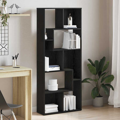 Libreria Rovere Nero 67x24x161 cm in Legno Multistrato