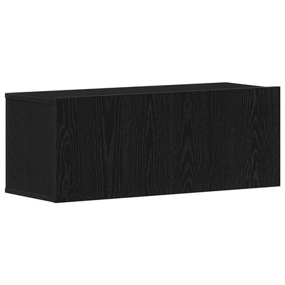 Mobile TV Rovere Nero 80 x 30 x 30 cm Legno multistrato