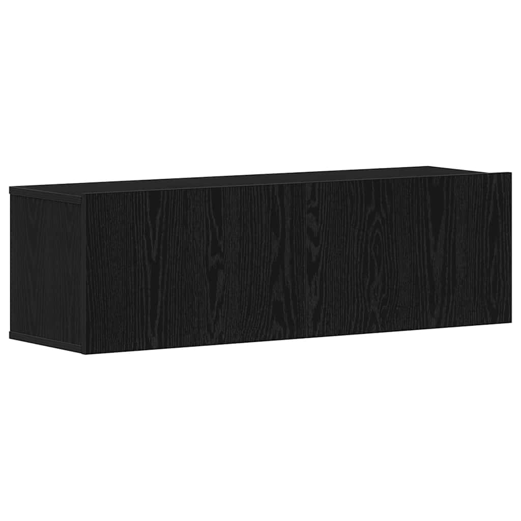 Mobile TV Rovere Nero 100 x 30 x 30 cm Legno multistrato