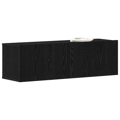 Mobile TV Rovere Nero 100 x 30 x 30 cm Legno multistrato