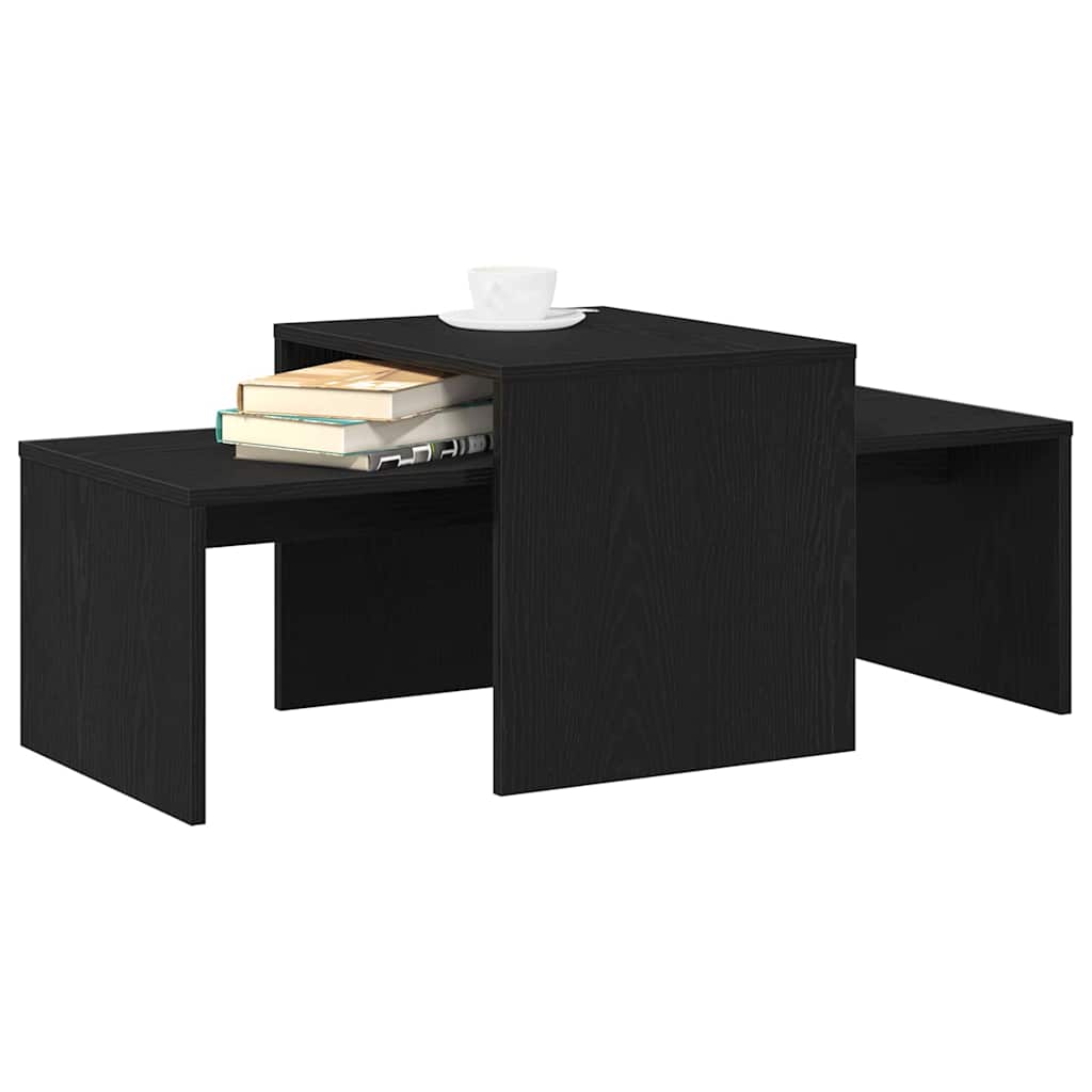 Tavoli da annidamento Rovere Nero 100 x 48 x 40 cm