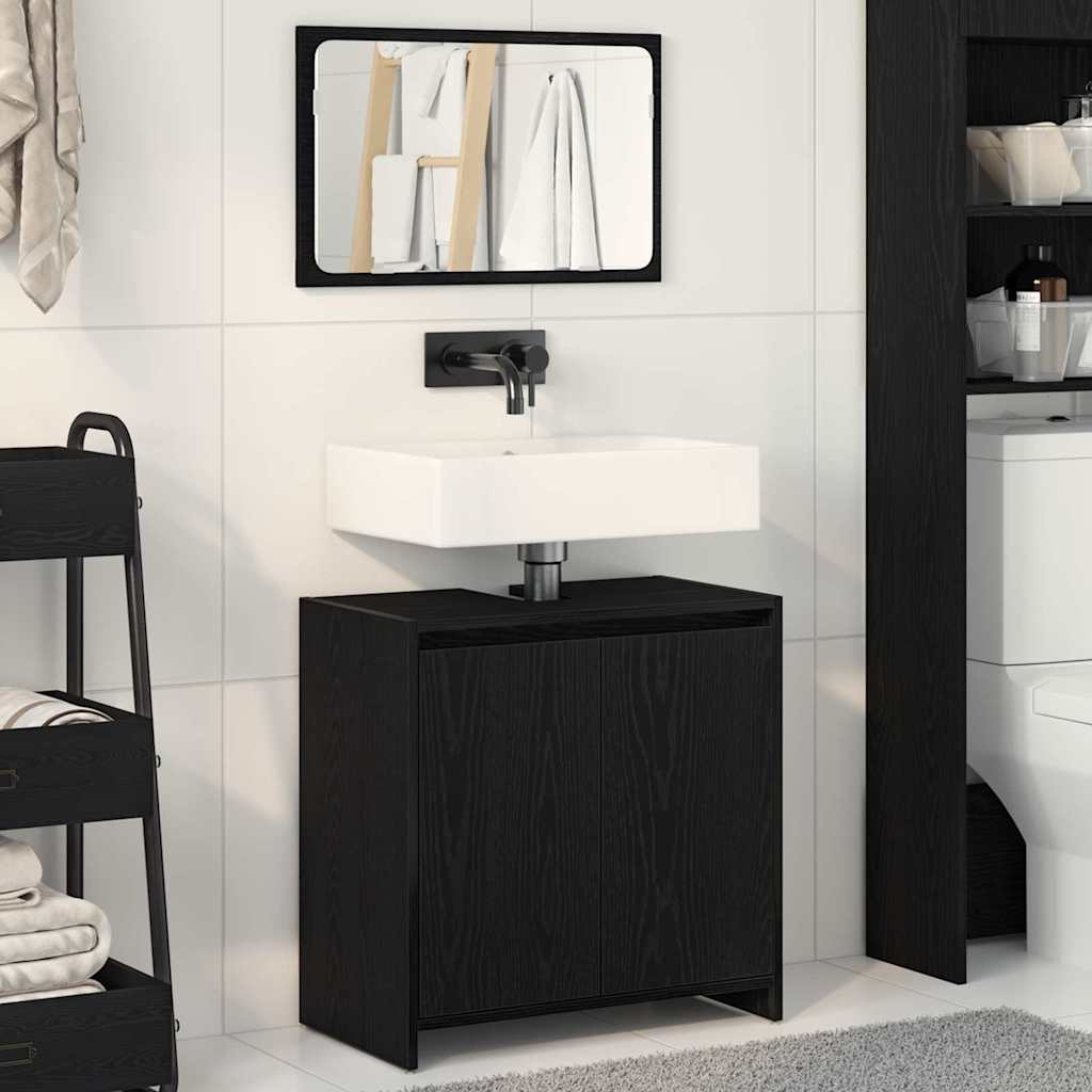 Mobile da Bagno Rovere Nero 60 x 33 x 60 cm Legno multistrato