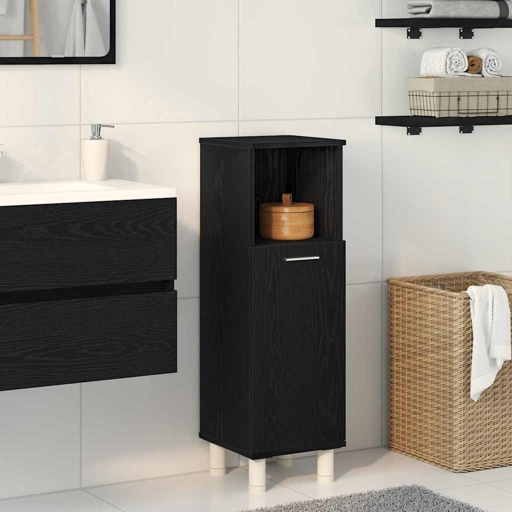 Mobile da Bagno Rovere Nero 30 x 30 x 95 cm Legno multistrato