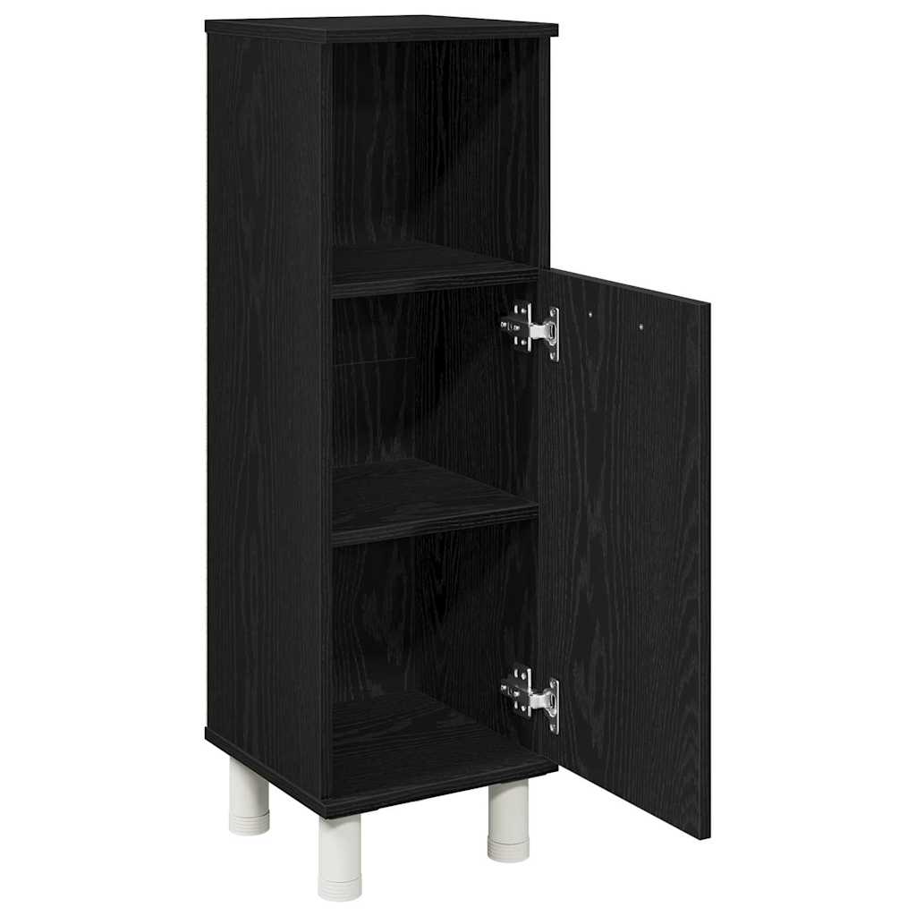 Mobile da Bagno Rovere Nero 30 x 30 x 95 cm Legno multistrato