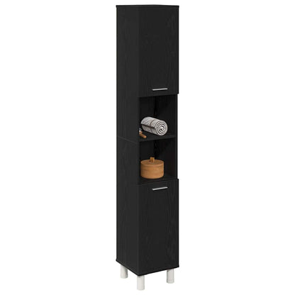 Mobile da Bagno Rovere Nero 30 x 30 x 179 cm Legno multistrato