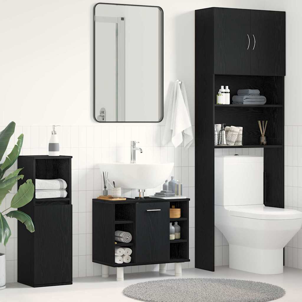 Mobile da Bagno Rovere Nero 60 x 32 x 54 cm Legno multistrato