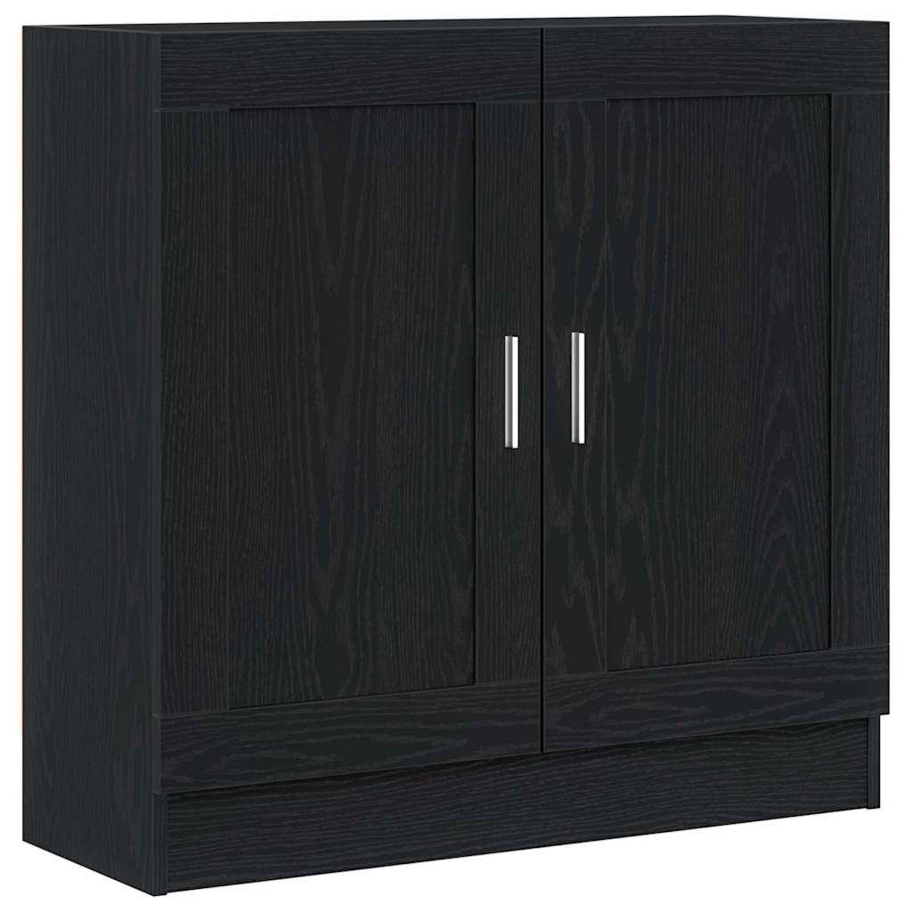 Armadio per Libri Rovere Nero 82,5 x 30,5 x 80 cm