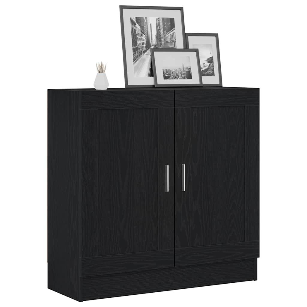 Armadio per Libri Rovere Nero 82,5 x 30,5 x 80 cm