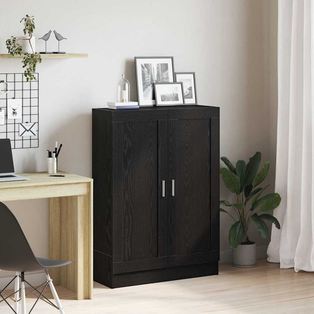 Armadio per Libri Rovere Nero 82,5 x 30,5 x 115 cm