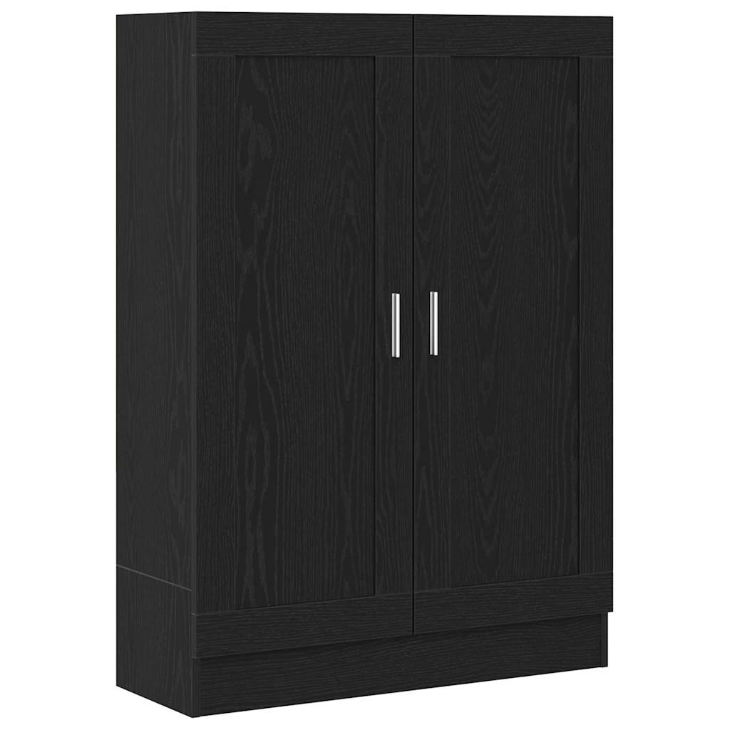 Armadio per Libri Rovere Nero 82,5 x 30,5 x 115 cm