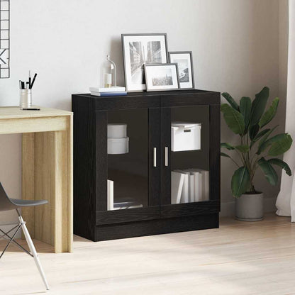 Armadio per Libri Rovere Nero 82,5 x 30,5 x 80 cm