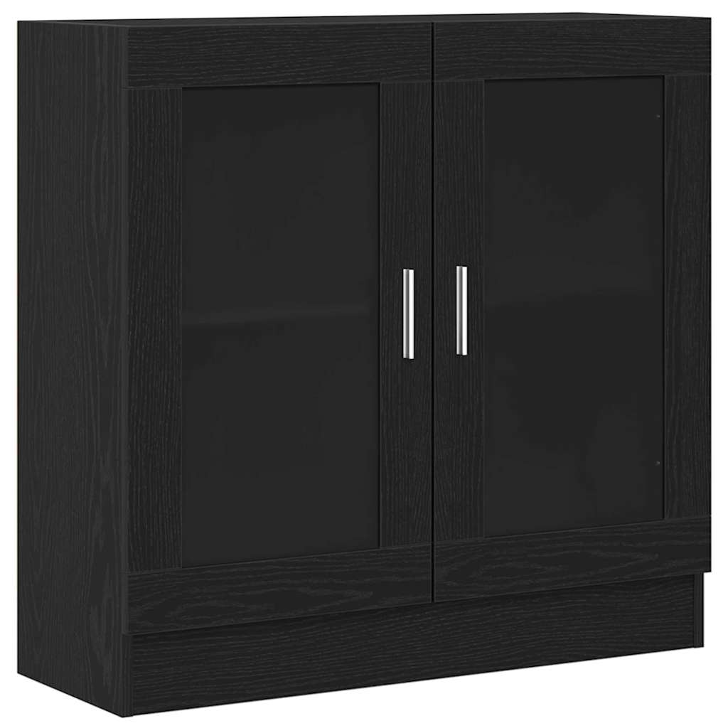 Armadio per Libri Rovere Nero 82,5 x 30,5 x 80 cm