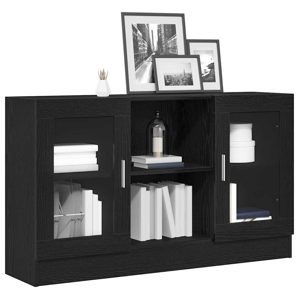 Credenza Rovere Nero 120 x 30,5 x 70 cm Legno multistrato