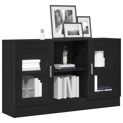 Credenza Rovere Nero 120 x 30,5 x 70 cm Legno multistrato