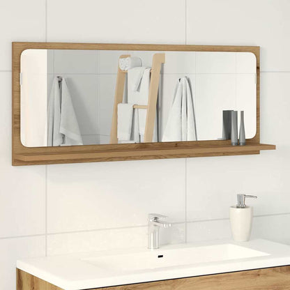Mensola Specchio rovere artigianale 90 x 10,5 x 37 cm