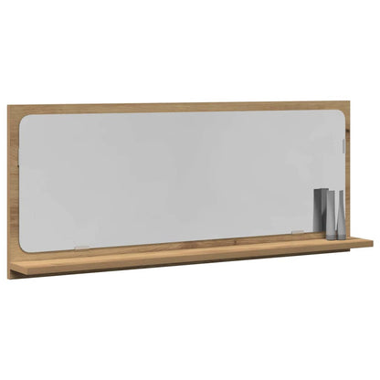 Mensola Specchio rovere artigianale 90 x 10,5 x 37 cm