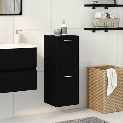 Mobile da Bagno Rovere Nero 30 x 30 x 80 cm Legno multistrato