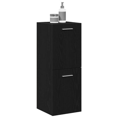 Mobile da Bagno Rovere Nero 30 x 30 x 80 cm Legno multistrato