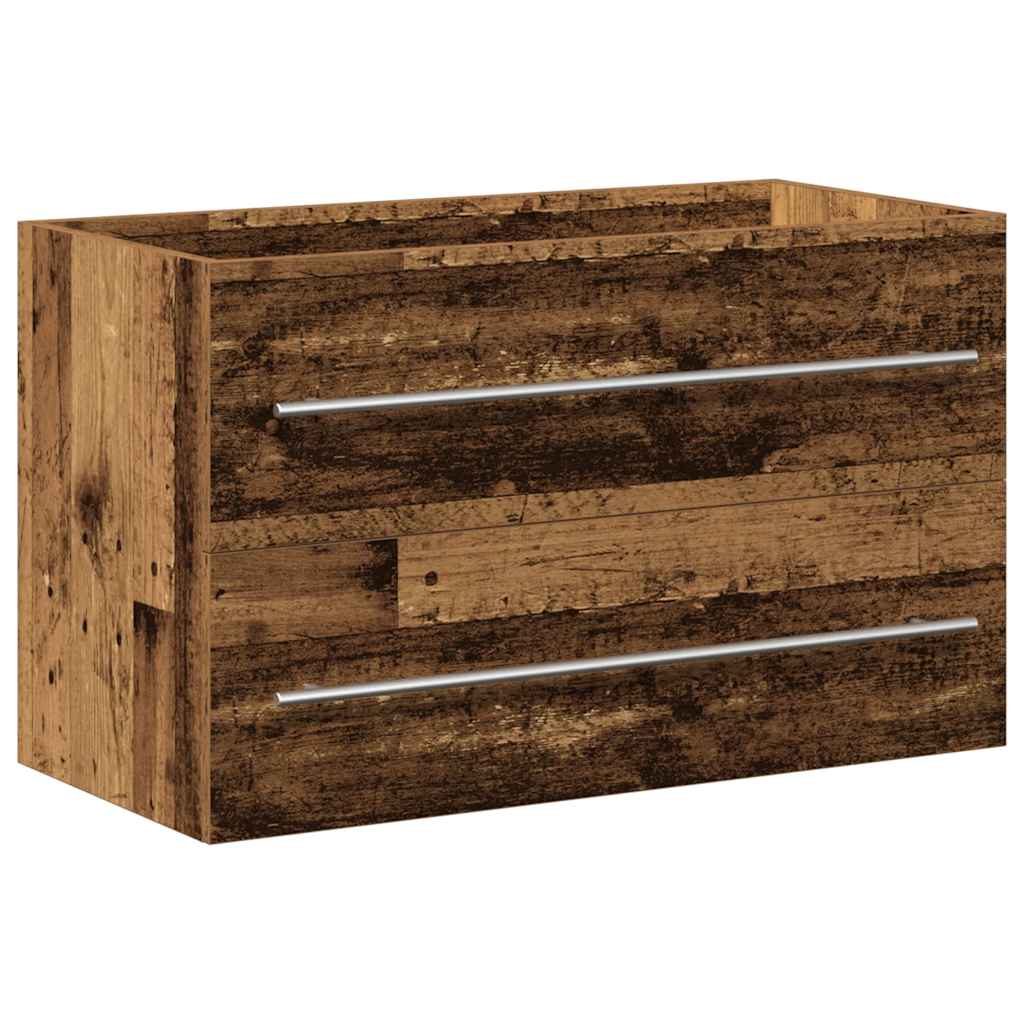 Mobile Lavabo Bagno Legno Antico 80x38,5x48cm Legno Multistrato