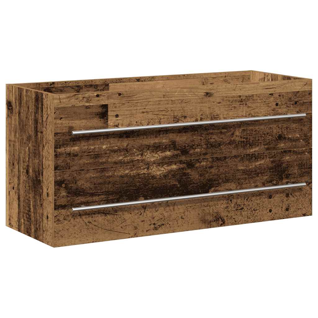 Mobile Lavabo Bagno Legno Antico 100x38,5x48 cm in Truciolato