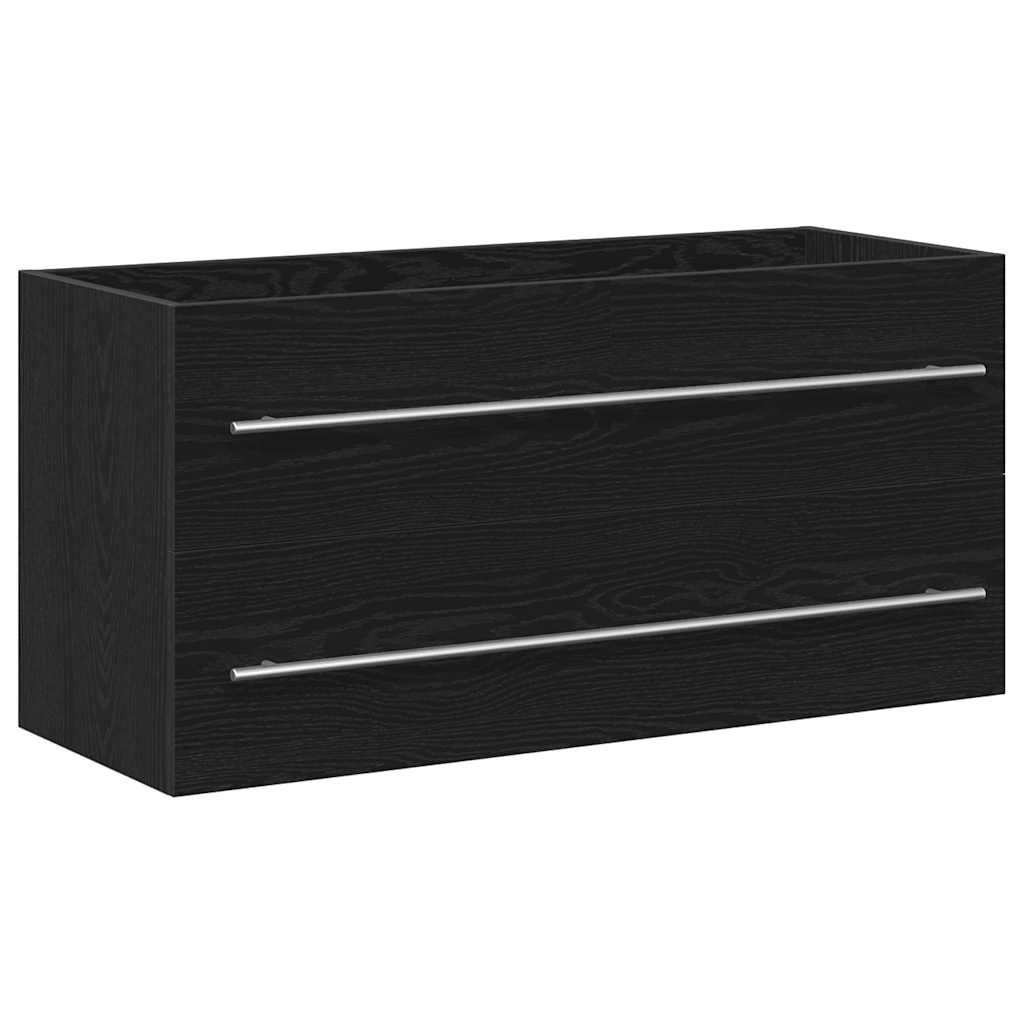 Mobile Lavabo Bagno Nero 100x38,5x48cm Legno Multistrato
