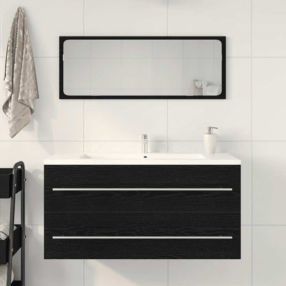 Mobile Lavabo Bagno Nero 100x38,5x48cm Legno Multistrato